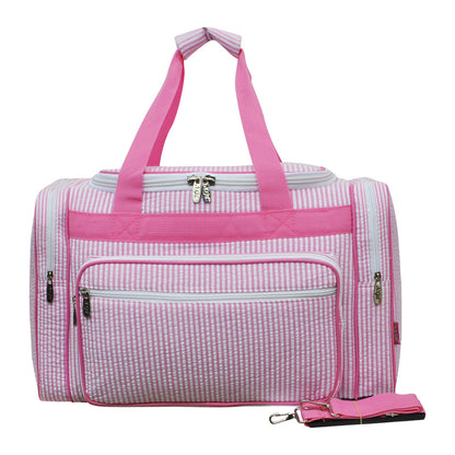 Seersucker Pink  20" Duffle Bag