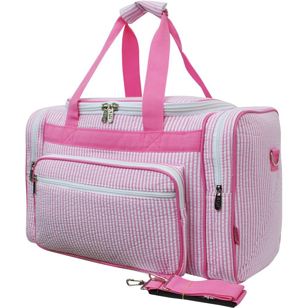 Seersucker Pink  20" Duffle Bag