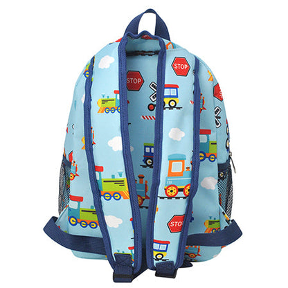 Train Print Medium Size Canvas Backpack