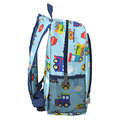 Train Print Medium Size Canvas Backpack