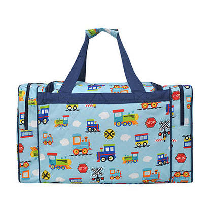 Train Print Canvas 20" Duffle Bag