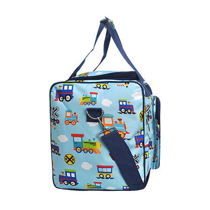 Train Print Canvas 20" Duffle Bag