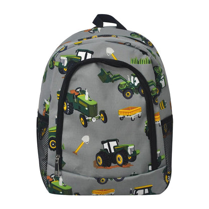 Tractor Trucks Medium Size Canvas Backpack