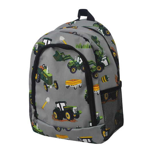 Tractor Trucks Medium Size Canvas Backpack