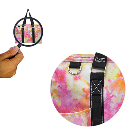 15" Tropical Tie Dye Zippered Caddy Organizer Tote Bag