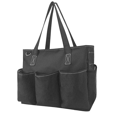 Solid Color Gray Large Utility Caddy Tote