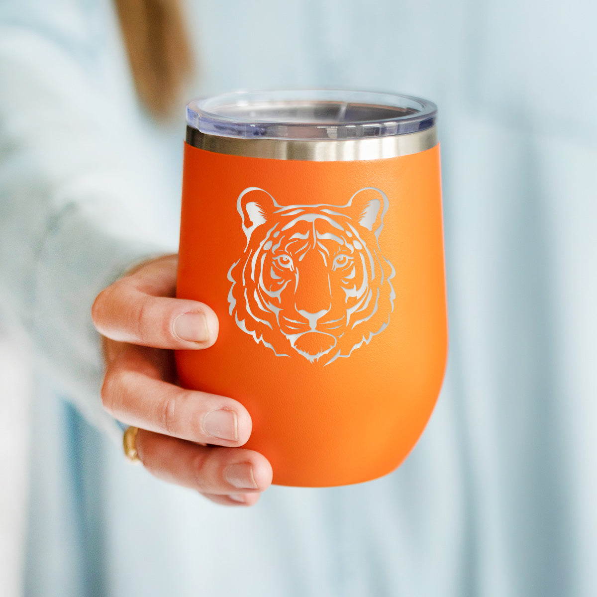 Tiger 12oz Orange Insulated Tumbler