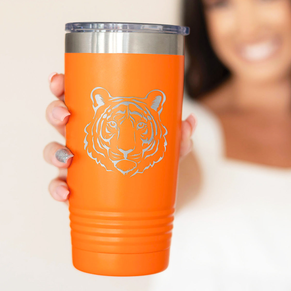 Tiger 20oz Orange Insulated Tumbler