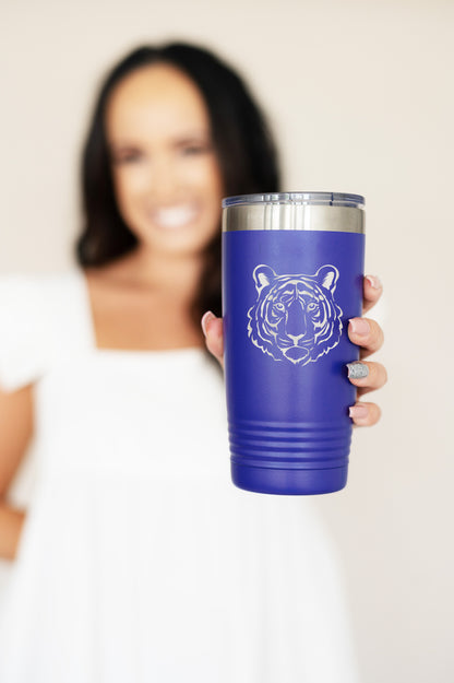 Tiger 20oz Purple Insulated Tumbler