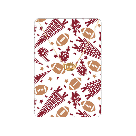 Garnet Football Fan Necklace & Keepsake Card