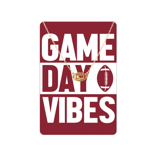 Garnet Game Day Vibes Necklace & Keepsake Card