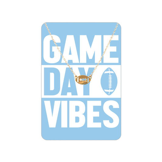 Powder Blue Game Day Vibes Necklace & Keepsake Card