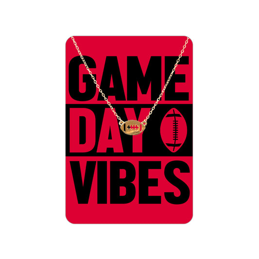 Red Game Day Vibes Necklace & Keepsake Card