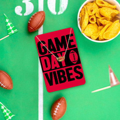 Red Game Day Vibes Necklace & Keepsake Card