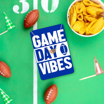 Royal Blue Game Day Vibes Necklace & Keepsake Card