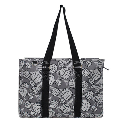 18" Volleyball Court Zippered Caddy Large Organizer Tote Bag