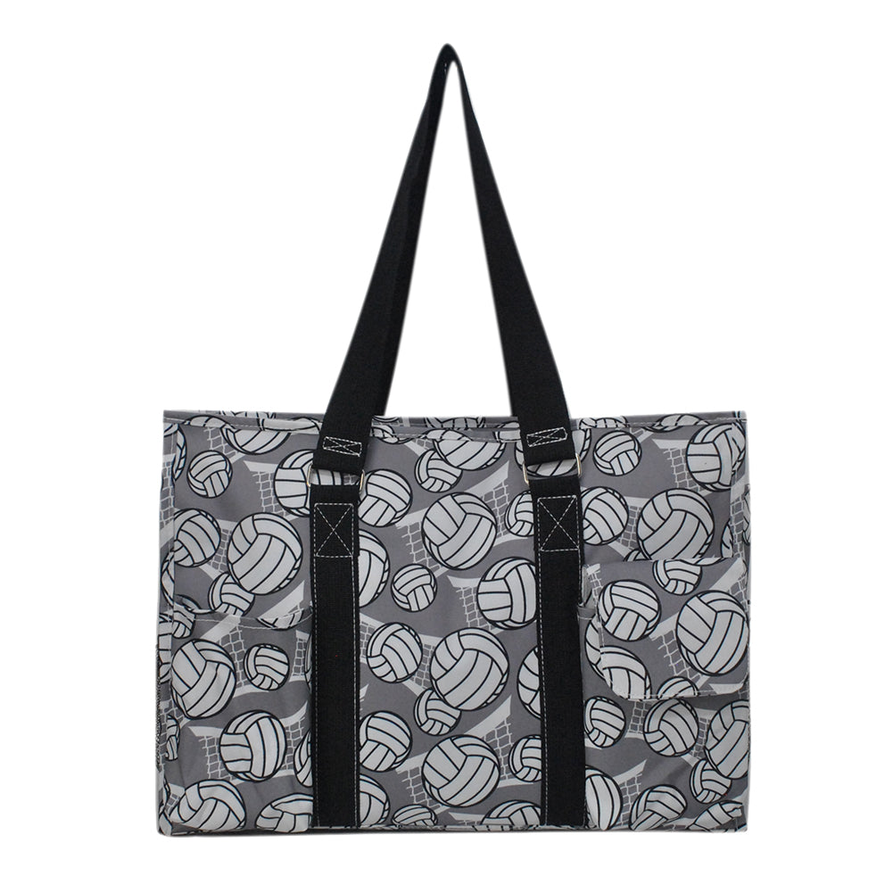 18" Volleyball Court Zippered Caddy Large Organizer Tote Bag