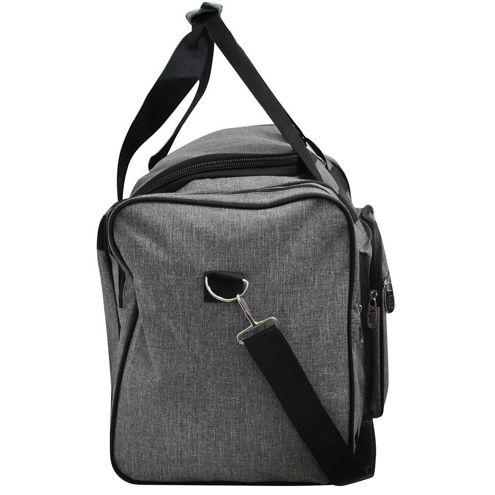 Crosshatch Gray Canvas 23''Duffle Bag