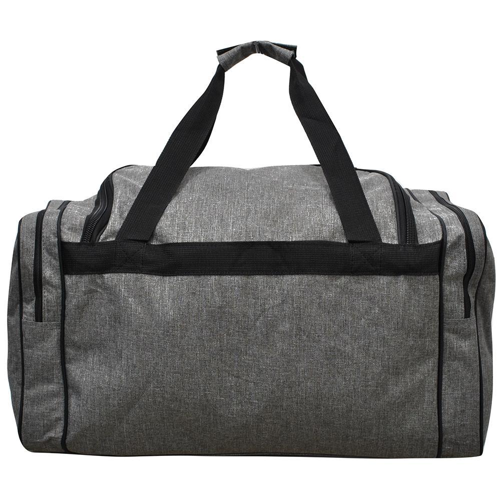 Crosshatch Gray Canvas 23''Duffle Bag