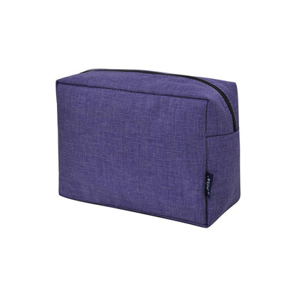 Crosshatch Purple Large Cosmetic Travel Pouch