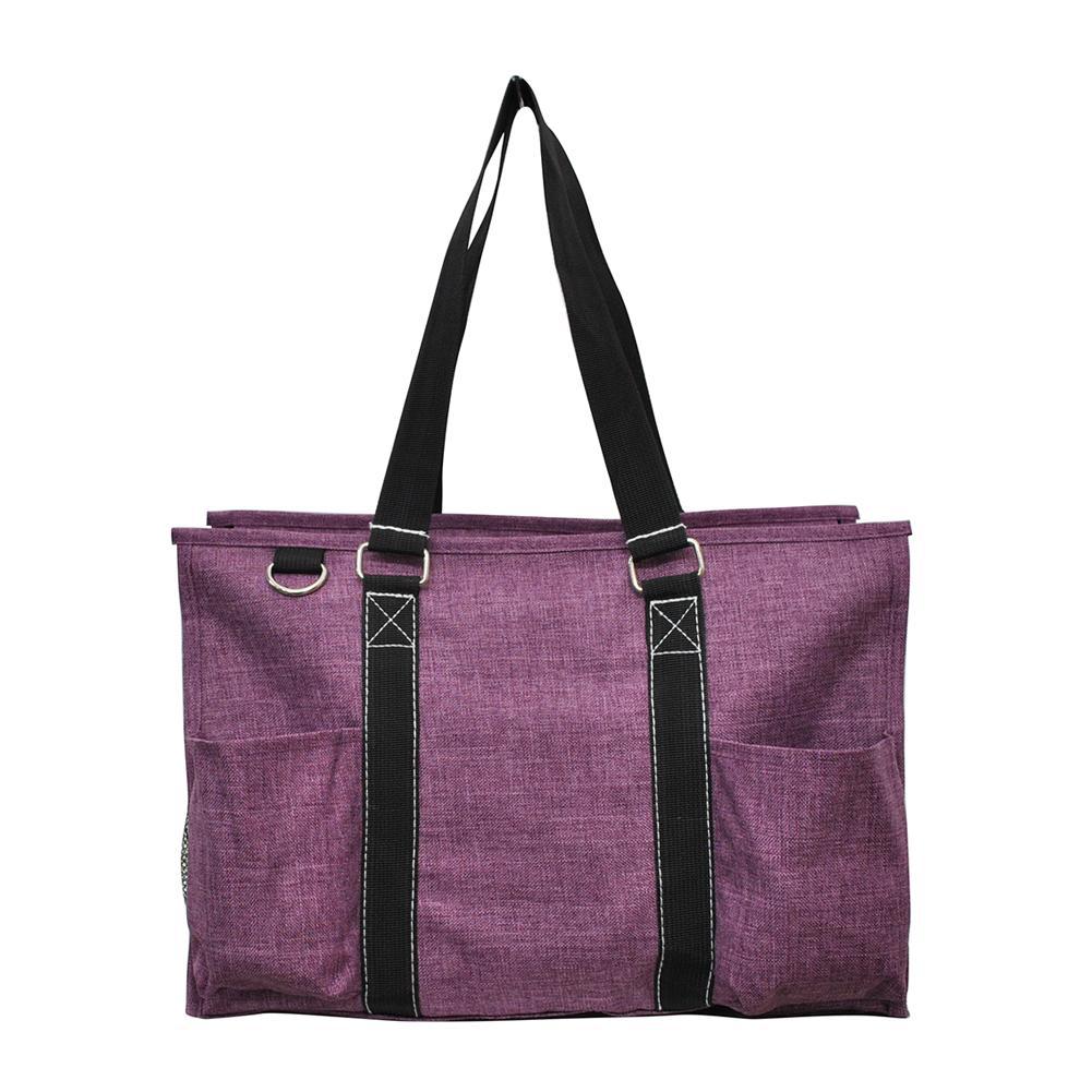 15" Crosshatch Cherry Zippered Caddy Organizer Tote Bag