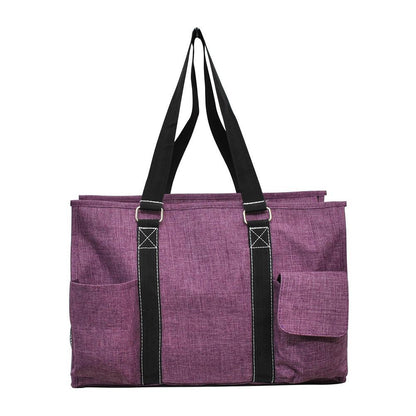 15" Crosshatch Cherry Zippered Caddy Organizer Tote Bag