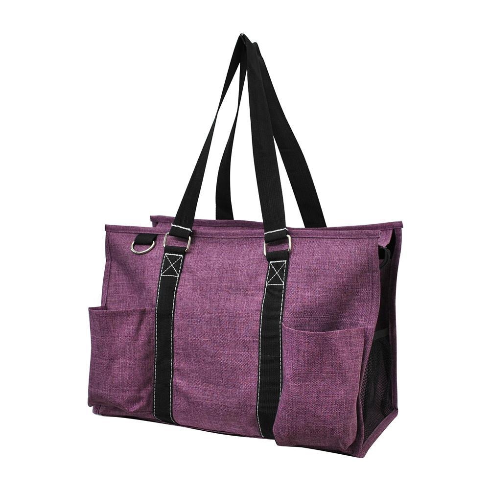 15" Crosshatch Cherry Zippered Caddy Organizer Tote Bag