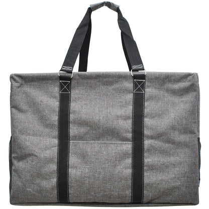 Crosshatch Gray Mega Shopping Utility Tote Bag