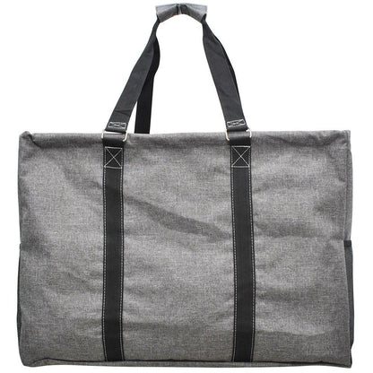 Crosshatch Gray Mega Shopping Utility Tote Bag