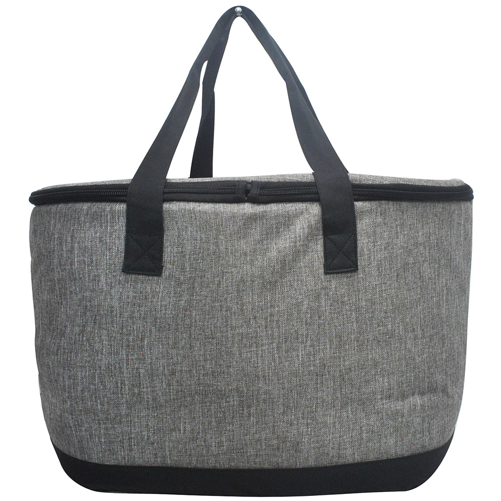 Gray Crosshatch Cooler Bag