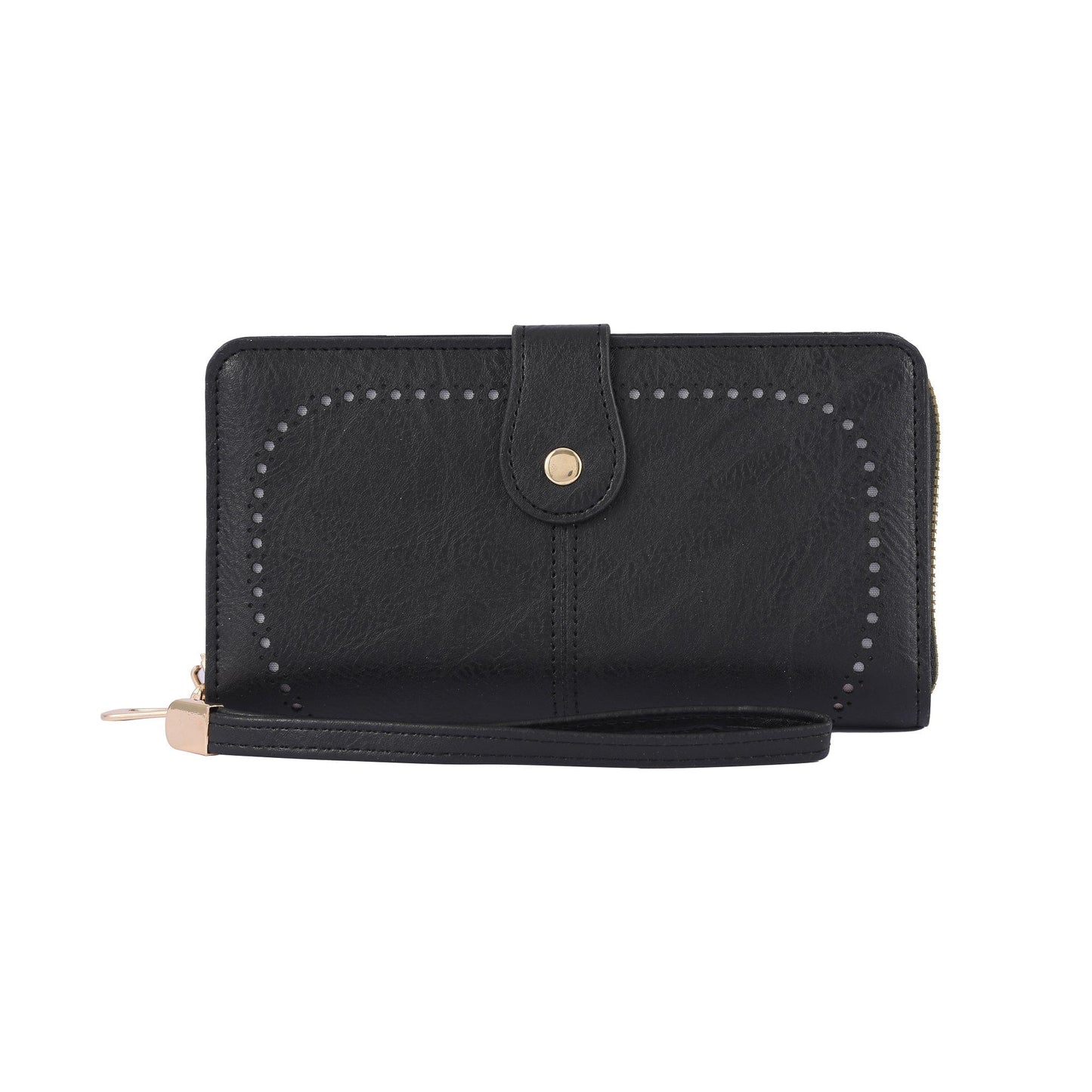 Rachel Vegan Leather Laser Cut Out Detail Wallet/Wristlet