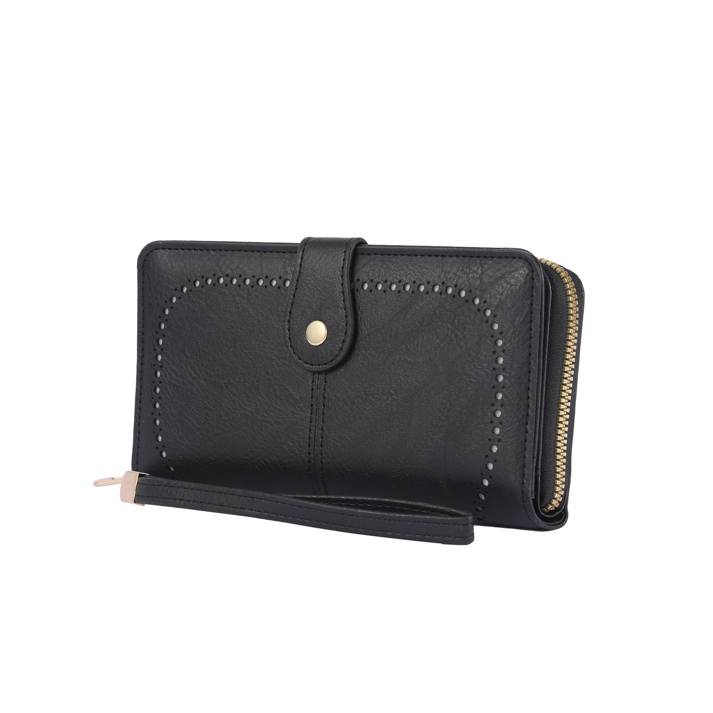 Rachel Vegan Leather Laser Cut Out Detail Wallet/Wristlet