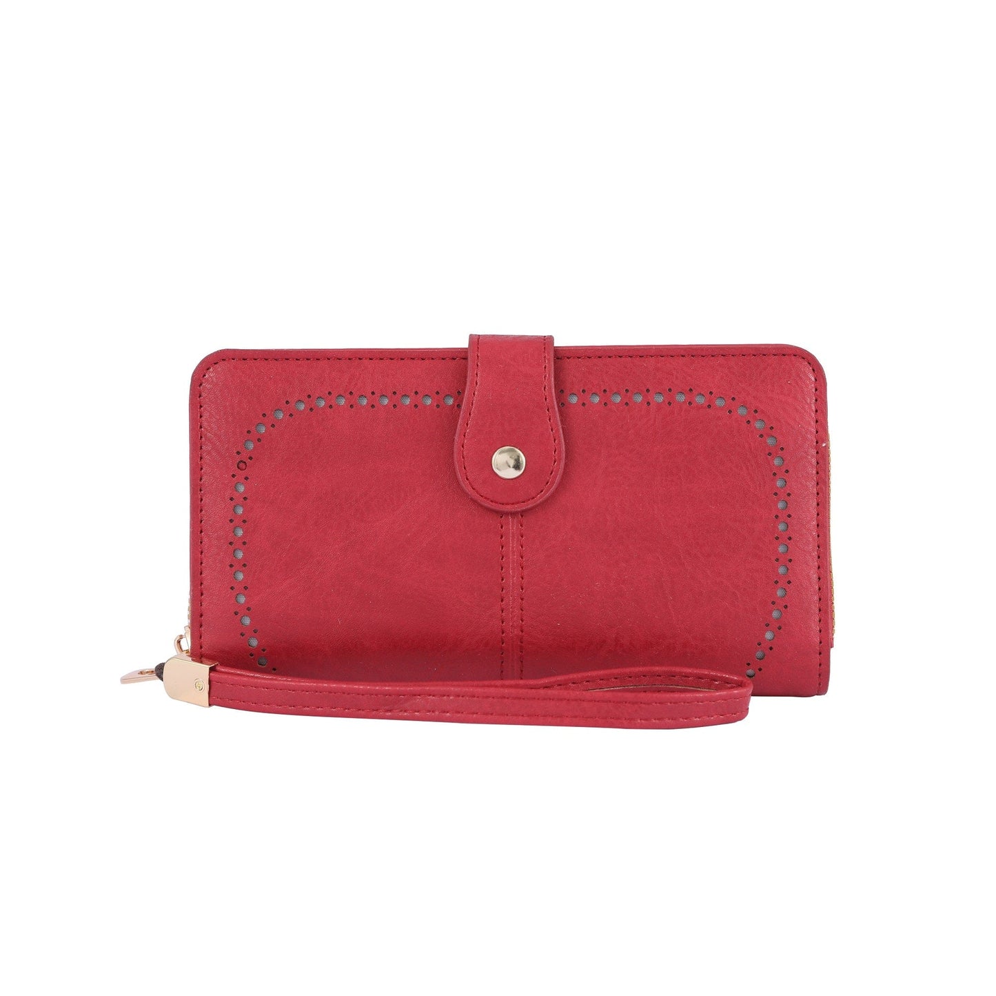 Rachel Vegan Leather Laser Cut Out Detail Wallet/Wristlet