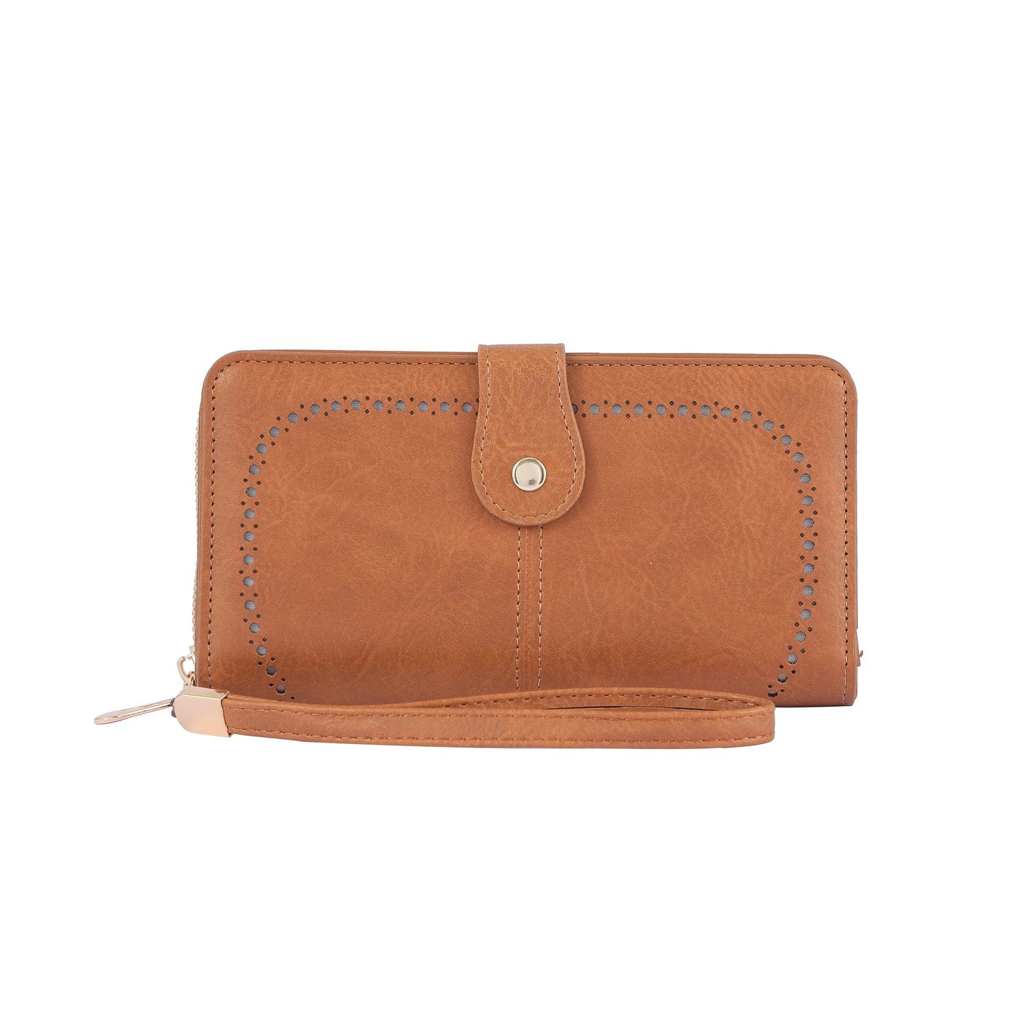 Rachel Vegan Leather Laser Cut Out Detail Wallet/Wristlet