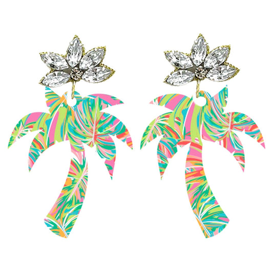 Tropical Palm Tree Earrings