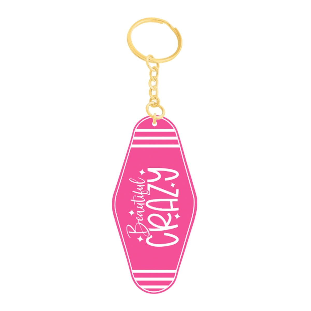 Hot Pink Beautiful Crazy Keychain