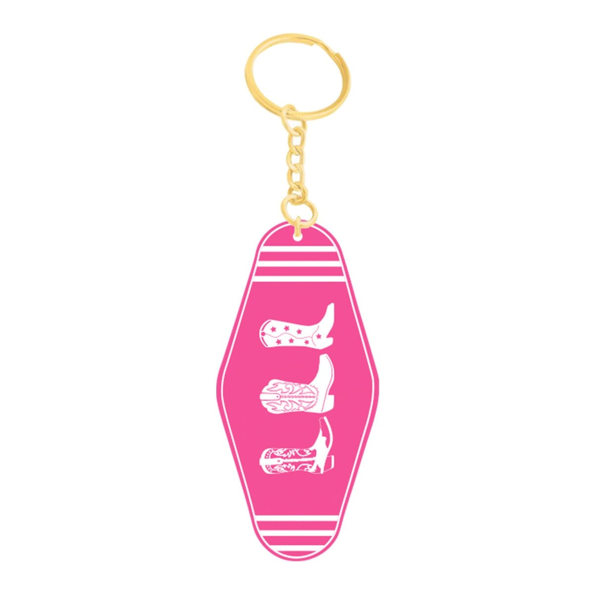 Hot Pink Boots Keychain