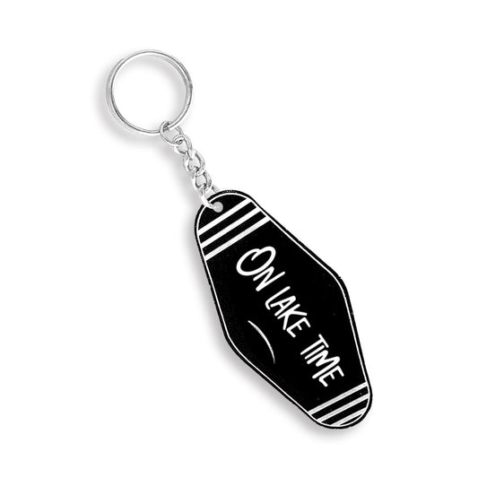 Black & White Lake Time Keychain