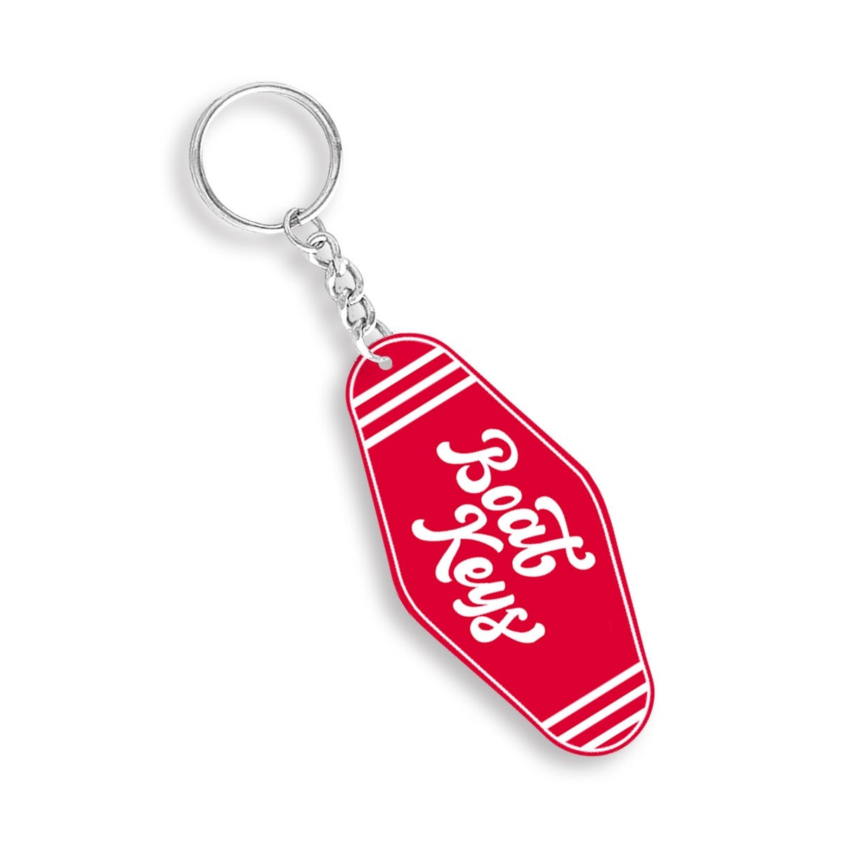 Red & White Boat Keys Keychain