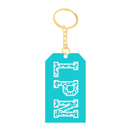 Teal & White LPN Keychain