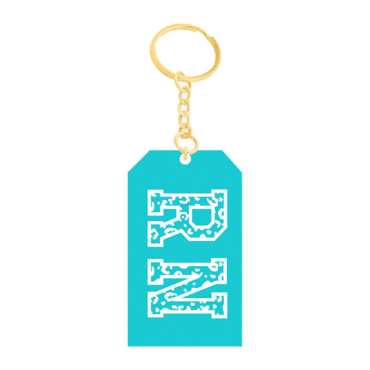 Teal & White RN Keychain