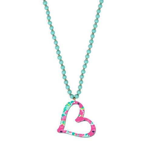 Grace Heart Mint Jennifer Necklace