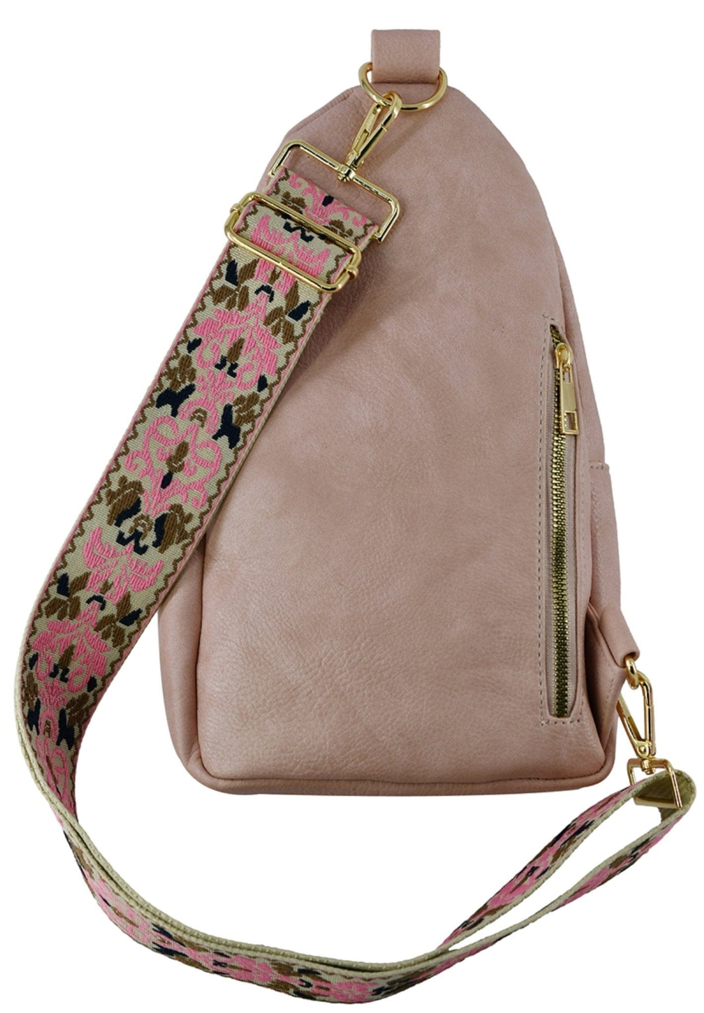 Zara Zipper Sling Bag With Boho Strap