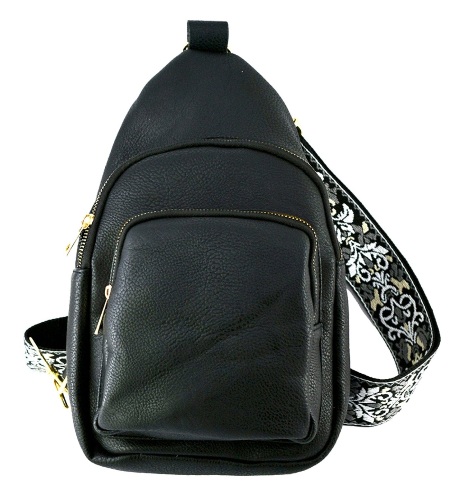 Zara Zipper Sling Bag With Boho Strap