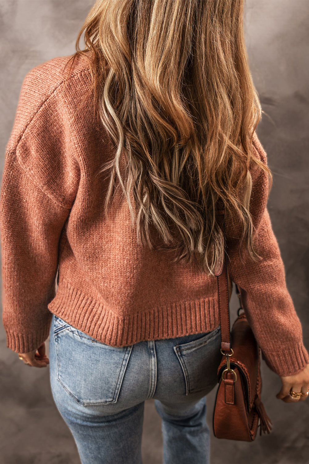 Light French Beige Drop Shoulder Open Front Cropped Cardigan