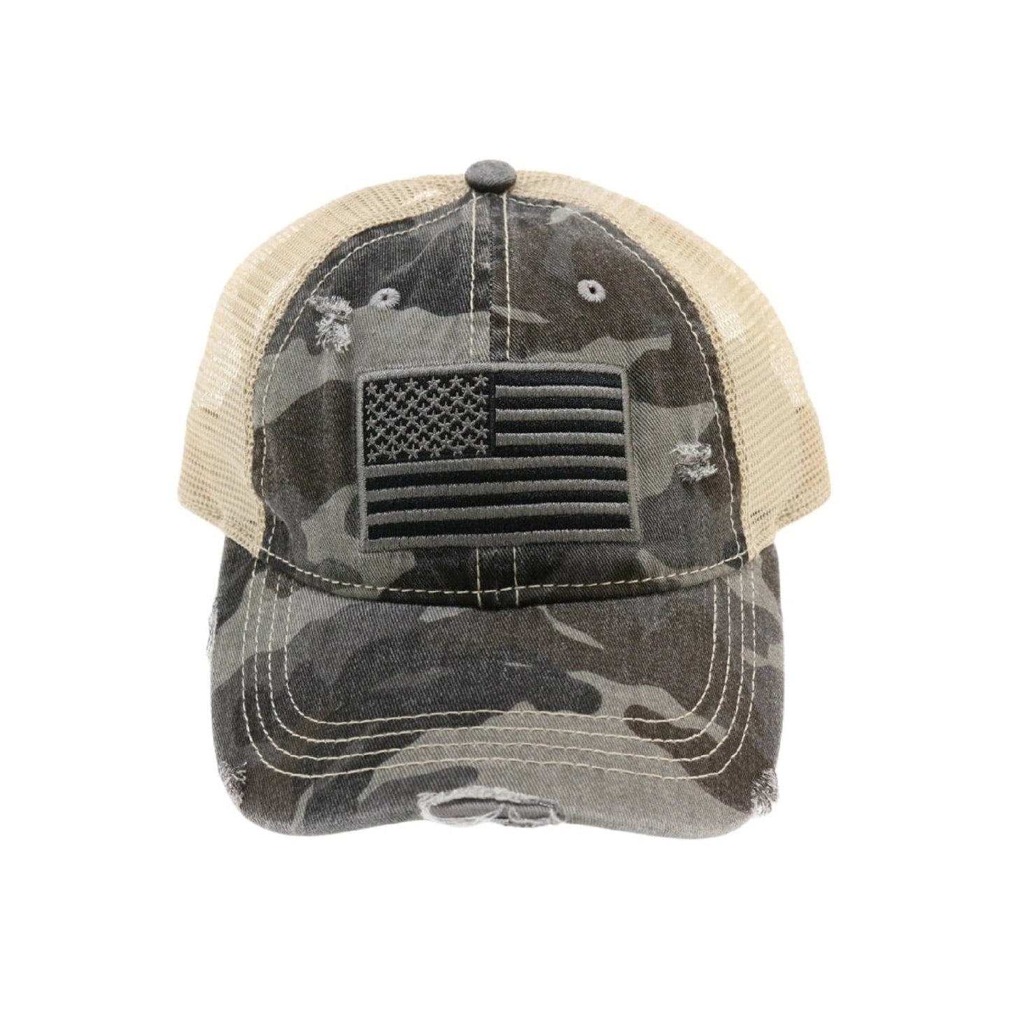 USA Flag Camouflage Mesh Back Baseball Cap