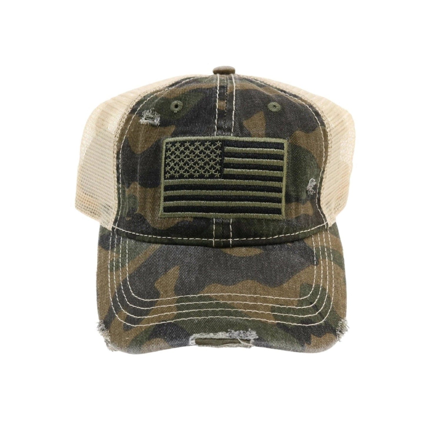 USA Flag Camouflage Mesh Back Baseball Cap