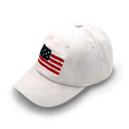 American Flag Chenille Patch Baseball Cap