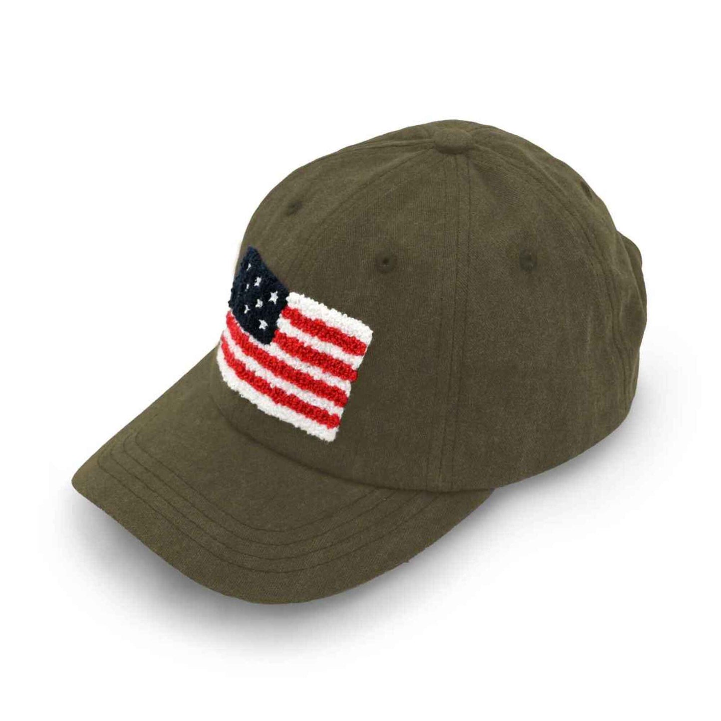 American Flag Chenille Patch Baseball Cap