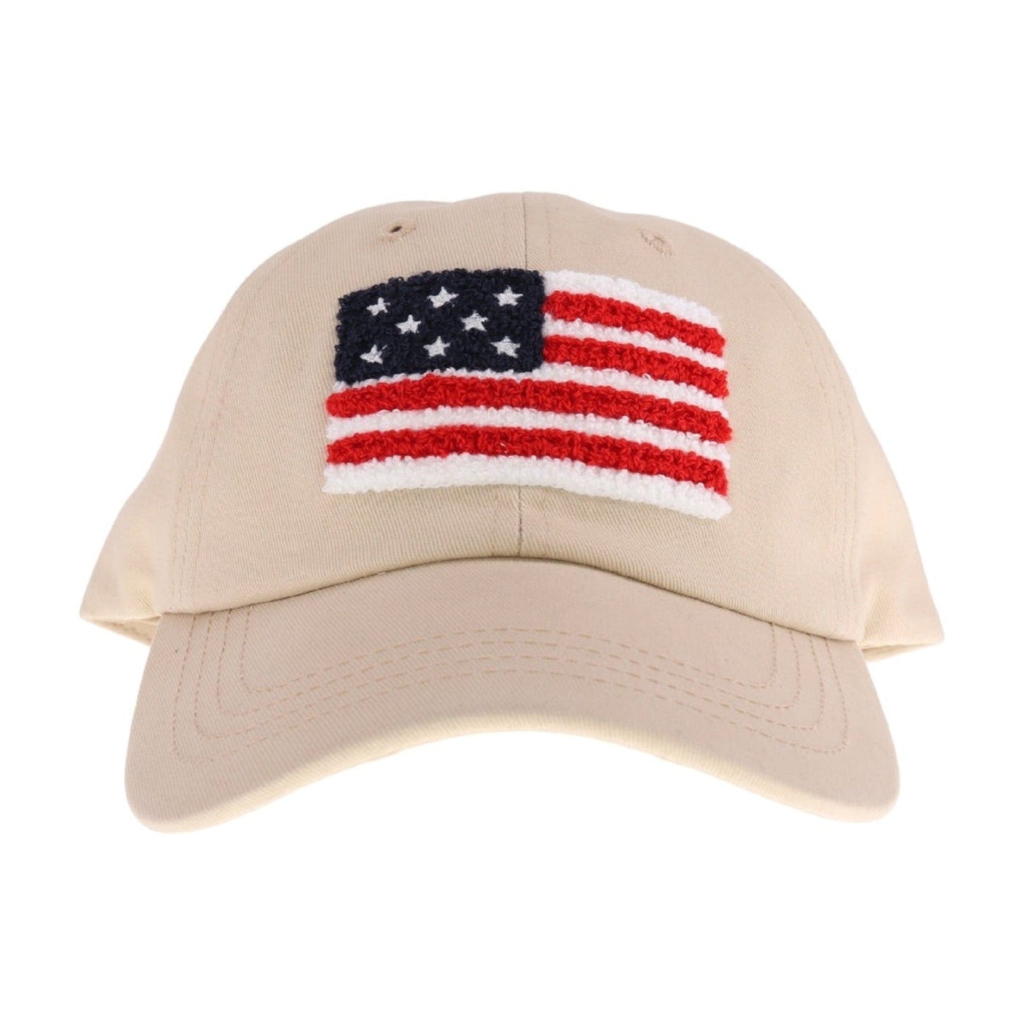 American Flag Chenille Patch Baseball Cap